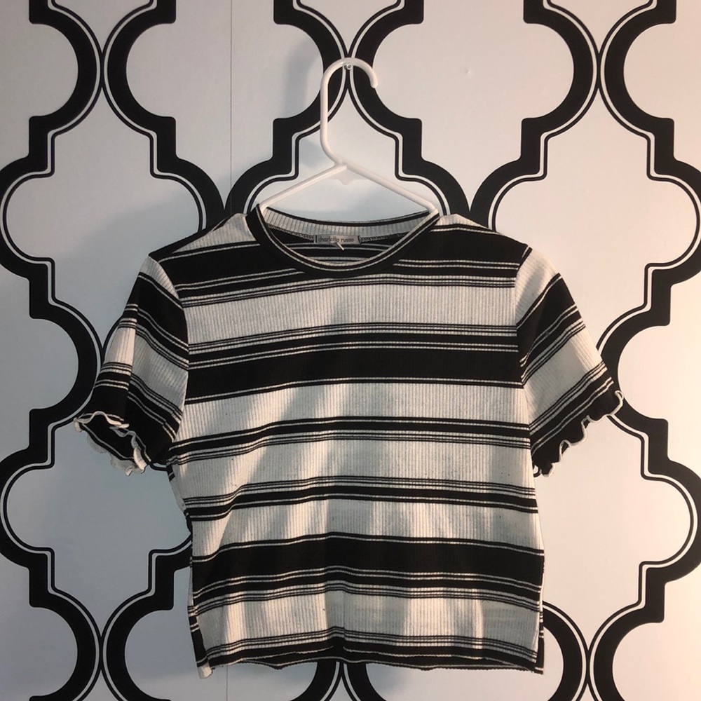 Cropped Striped T-Shirt